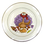 funny thanksgiving turkey Porcelain Plate