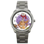 funny thanksgiving turkey Sport Metal Watch