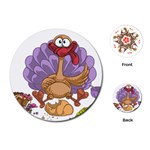 funny thanksgiving turkey Playing Cards (Round)