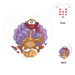 funny thanksgiving turkey Playing Cards (Heart)