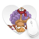 funny thanksgiving turkey Heart Mousepad