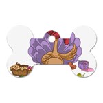 funny thanksgiving turkey Dog Tag Bone (Two Sides)