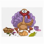 funny thanksgiving turkey Large Glasses Cloth