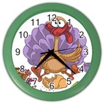 funny thanksgiving turkey Color Wall Clock