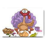 funny thanksgiving turkey Large Doormat