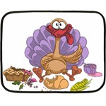 funny thanksgiving turkey Fleece Blanket (Mini)