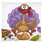 funny thanksgiving turkey Large Cushion Case (One Side)