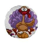 funny thanksgiving turkey Standard 15  Premium Round Cushion 