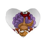 funny thanksgiving turkey Standard 16  Premium Heart Shape Cushion 