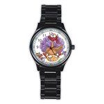 funny thanksgiving turkey Stainless Steel Round Watch