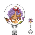 funny thanksgiving turkey Stainless Steel Nurses Watch