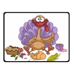 funny thanksgiving turkey Double Sided Fleece Blanket (Small)