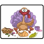 funny thanksgiving turkey Double Sided Fleece Blanket (Medium)