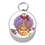 funny thanksgiving turkey Silver Compass (Mini)