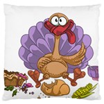 funny thanksgiving turkey Standard Flano Cushion Case (One Side)