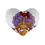 funny thanksgiving turkey Standard 16  Premium Flano Heart Shape Cushion 