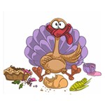 funny thanksgiving turkey Double Sided Flano Blanket (Small)