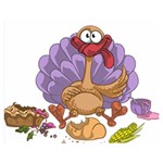 funny thanksgiving turkey Double Sided Flano Blanket (Medium)