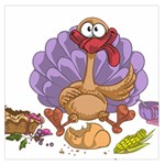 funny thanksgiving turkey Large Satin Scarf (Square)