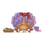 funny thanksgiving turkey Satin Wrap