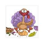 funny thanksgiving turkey Small Satin Scarf (Square)