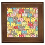 Cute Xmas Cats Framed Tile