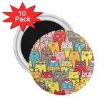 Cute Xmas Cats 2.25  Magnet (10 pack)