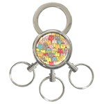 Cute Xmas Cats 3-Ring Key Chain