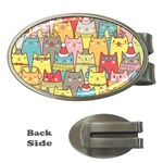 Cute Xmas Cats Money Clip (Oval)