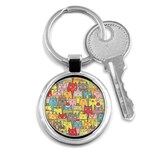 Cute Xmas Cats Key Chain (Round)