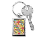 Cute Xmas Cats Key Chain (Rectangle)