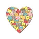 Cute Xmas Cats Magnet (Heart)