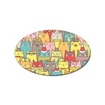 Cute Xmas Cats Sticker Oval (10 pack)