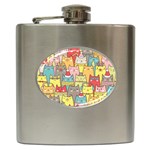 Cute Xmas Cats Hip Flask (6 oz)