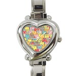 Cute Xmas Cats Heart Italian Charm Watch