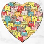 Cute Xmas Cats Jigsaw Puzzle (Heart)