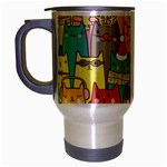 Cute Xmas Cats Travel Mug (Silver Gray)