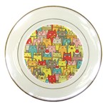 Cute Xmas Cats Porcelain Plate