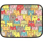 Cute Xmas Cats Fleece Blanket (Mini)