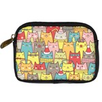 Cute Xmas Cats Digital Camera Leather Case