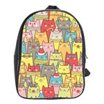 Cute Xmas Cats School Bag (Large)