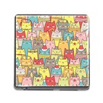 Cute Xmas Cats Memory Card Reader (Square 5 Slot)