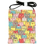 Cute Xmas Cats Shoulder Sling Bag