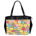 Cute Xmas Cats Oversize Office Handbag (2 Sides)