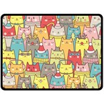 Cute Xmas Cats Fleece Blanket (Large)