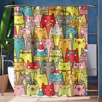 Cute Xmas Cats Shower Curtain 60  x 72  (Medium)