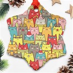 Cute Xmas Cats Ornament (Snowflake)