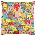 Cute Xmas Cats Large Cushion Case (One Side)