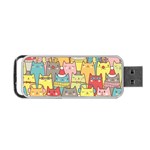 Cute Xmas Cats Portable USB Flash (Two Sides)