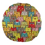 Cute Xmas Cats Large 18  Premium Round Cushion 